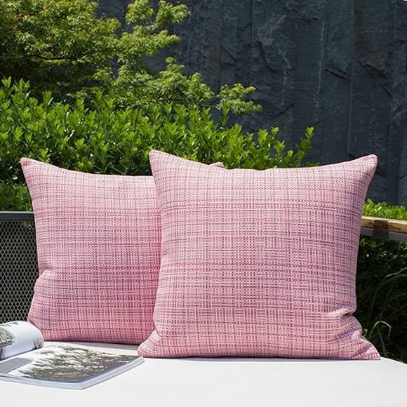 2 New Kevin Textile Decorative Outdoor Waterproof Pillow Covers Square 20x20 - Picture 1 of 4